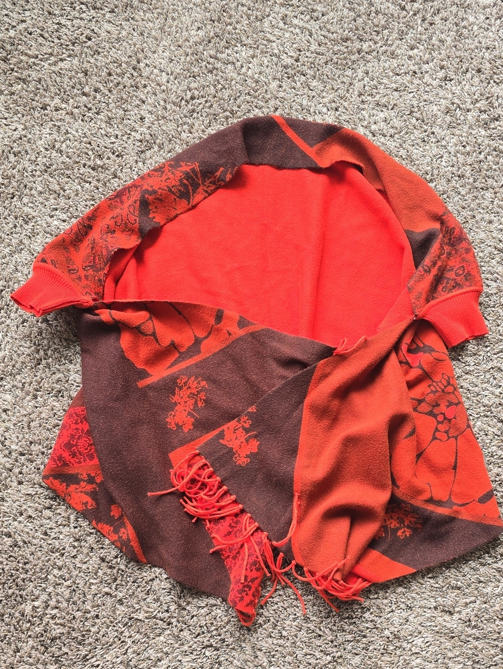 Women's Pretty Persuasions Knit Wrap Sweater Shawl with cuffs